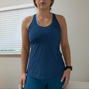 Lululemon Blue Tank Top with Built In Bra